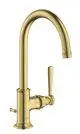 AXOR-HG-AXOR-Montreux-Einhebel-Waschtischmischer-210-mit-Hebelgriff-und-Zugstangen-Ablaufgarnitur-Brushed-Brass-16517950 gallery number 1